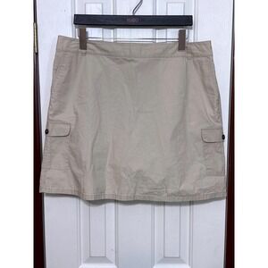 Dockers Women's Beige Cargo Skort Size 16 Casual Outdoor‎ Utility